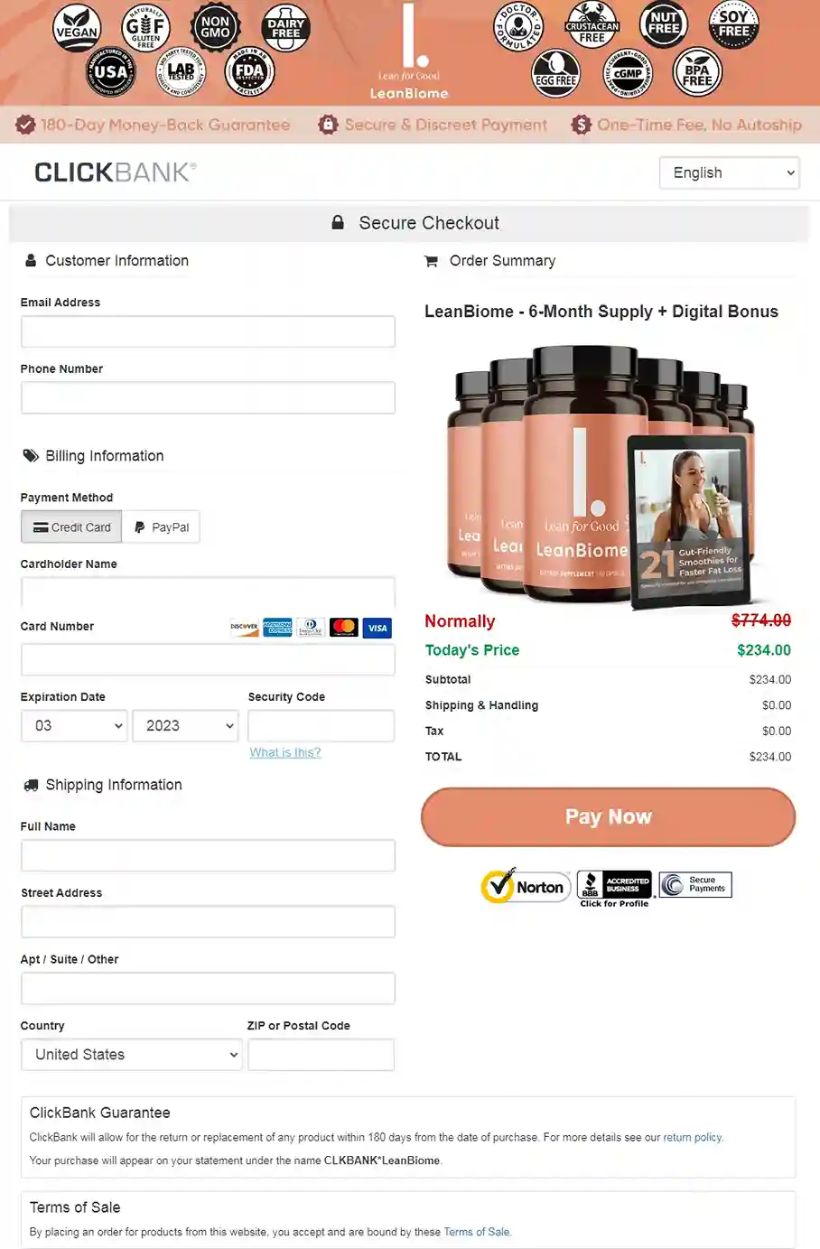 Leanbiome Order Page